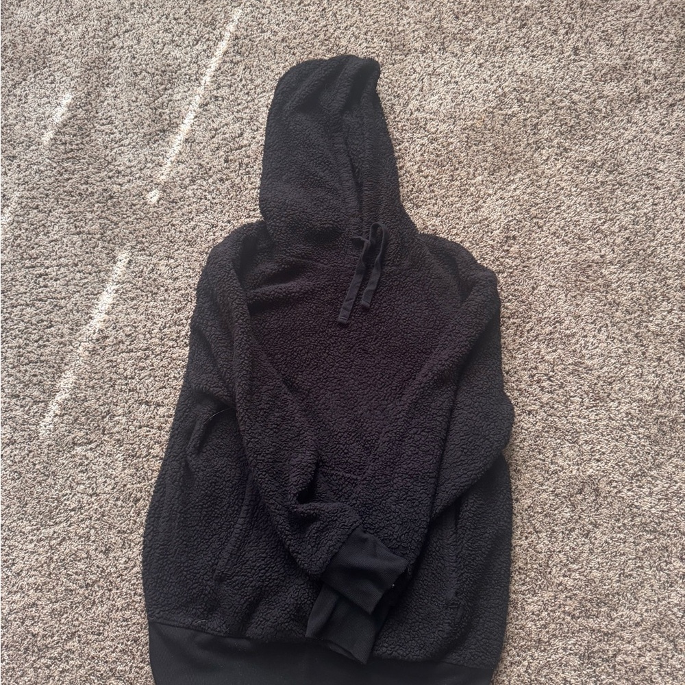 Women’s Black Sherpa Hoodie